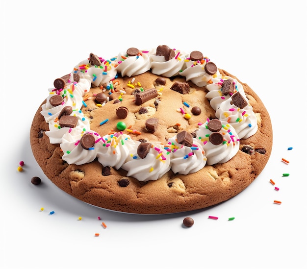 a cookie with sprinkles and sprinkles on it