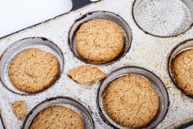 Cookies in a frying pan Rustic style