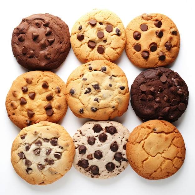 Photo cookies isolated background ai generated image