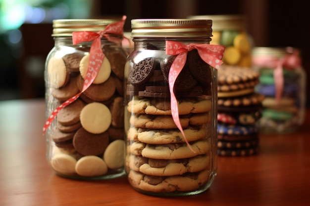 Foto barattolo di biscotti fatti in casa