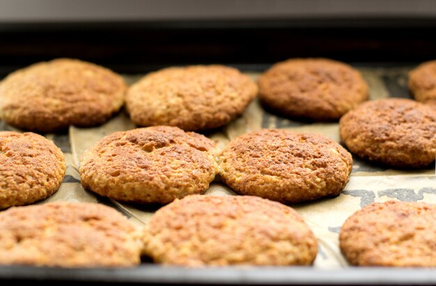 Cookies op een bakplaat