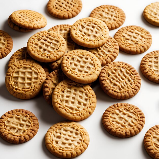 Cookies on a white background