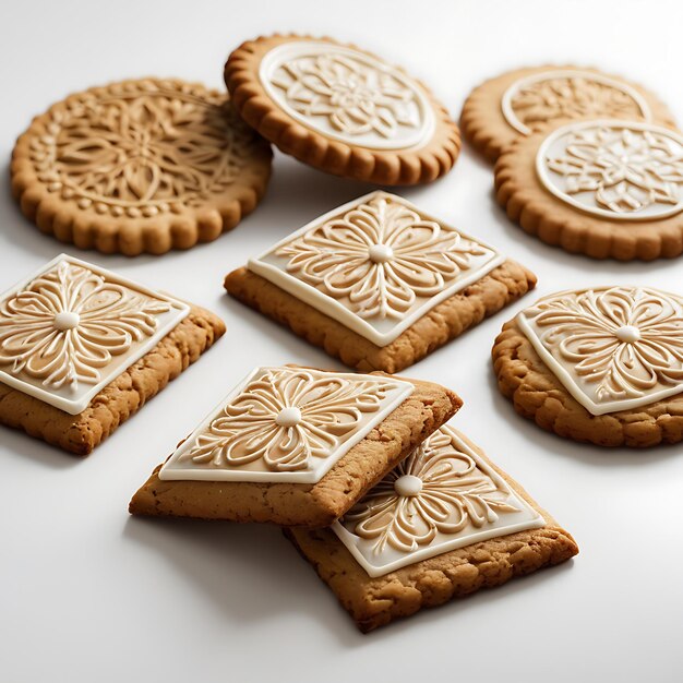 Cookies on a white background