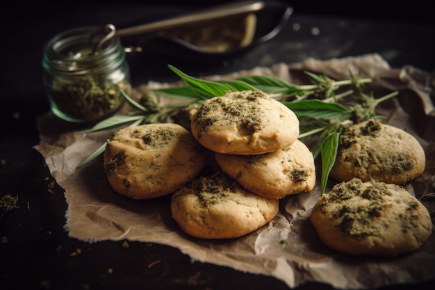 Cookies wiettafel Voedselpot Genereer AI