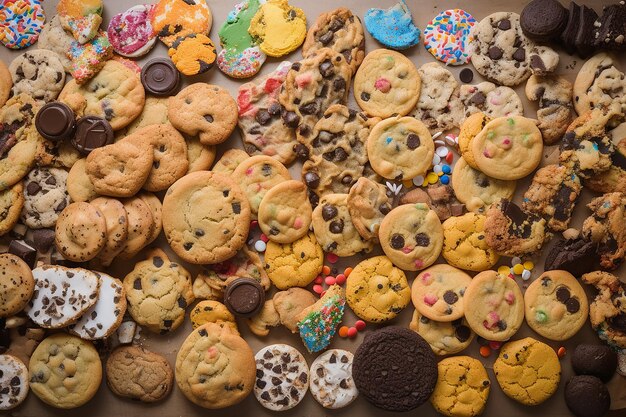 Photo cookies with chips chocolate