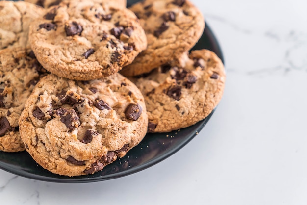 Biscotti con scaglie di cioccolato fondente