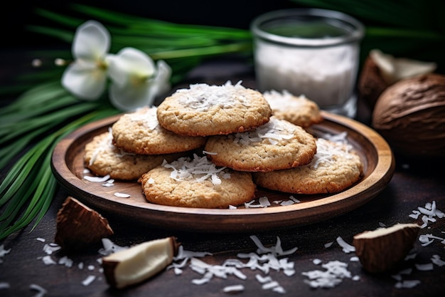 Photo cookies with a dusting of powdered sugar