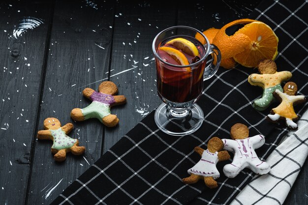 Photo cookies with fruit tea