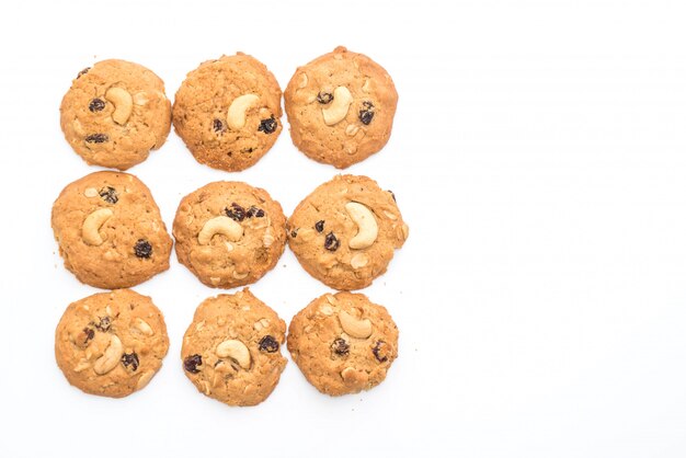 cookies with raisin and roasted cashew nuts