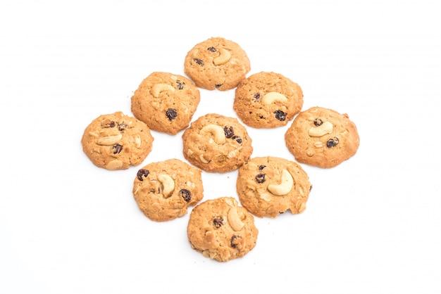 cookies with raisin and roasted cashew nuts