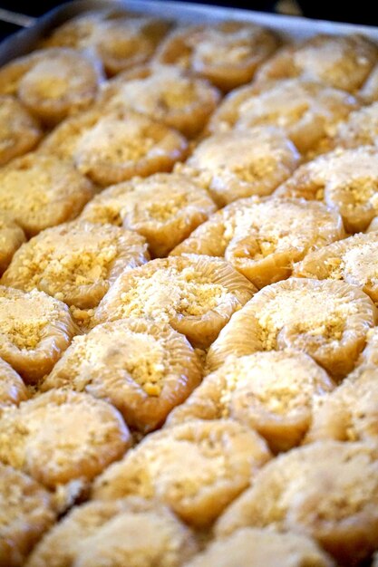 Photo cookies with walnuts close up