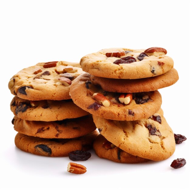 Cookies with white background high quality ultra hd