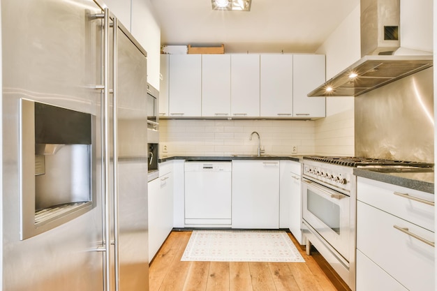 Cooking area in modern apartment