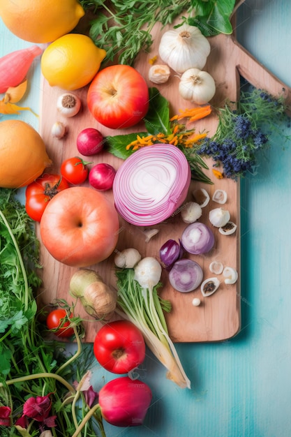 Foto banner di cucina deliziose in pastello rosa e blu