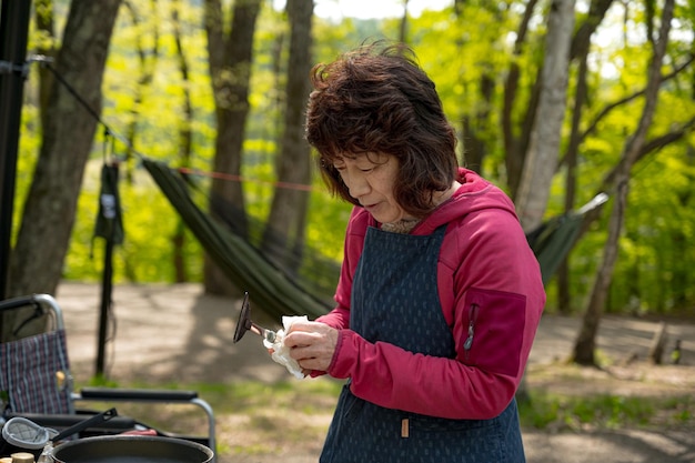 Cooking at the camp