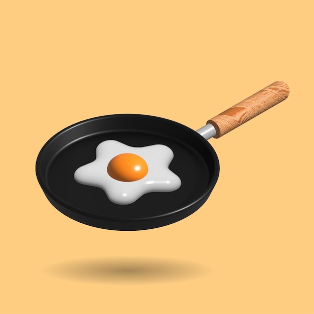 Photo cooking egg 3d design