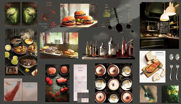 Photo cooking game moodboard