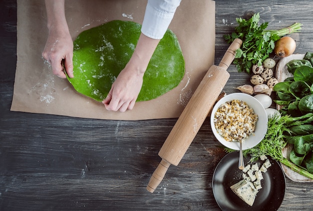 cooking green ravioli