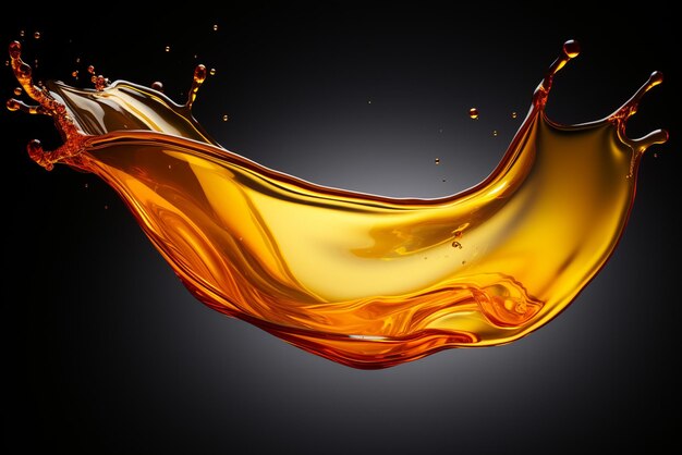 Cooking oil splash on transparent background