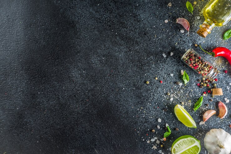 Photo cooking stone concrete with spices