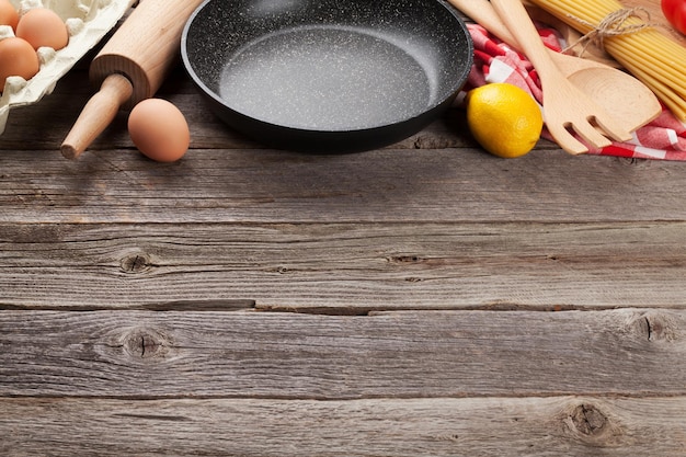 Cooking utensils and ingredients