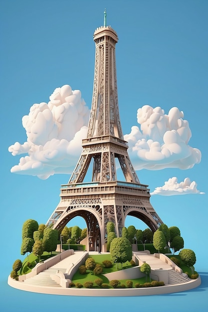 Foto cool 3d toren vector beeld