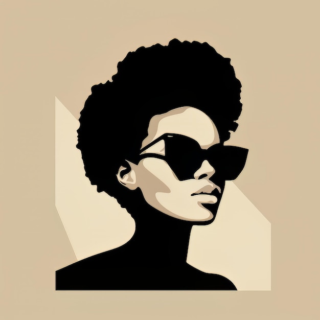 cool afro american girl illustration