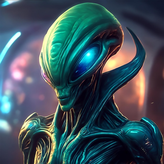 Cool Alien Glow Realistic Futuristic