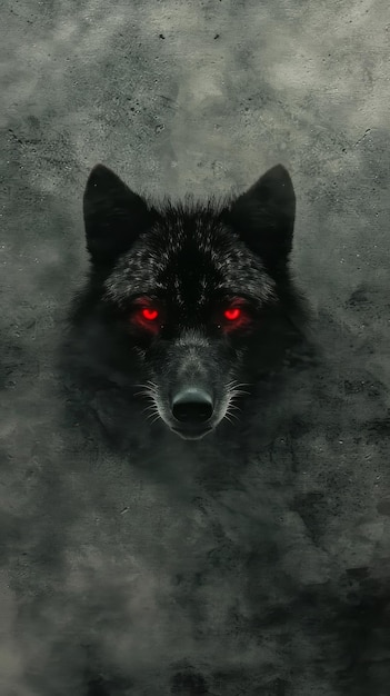 Foto uno sfondo di illustrazione del lupo fantastico per la carta da parati in hd
