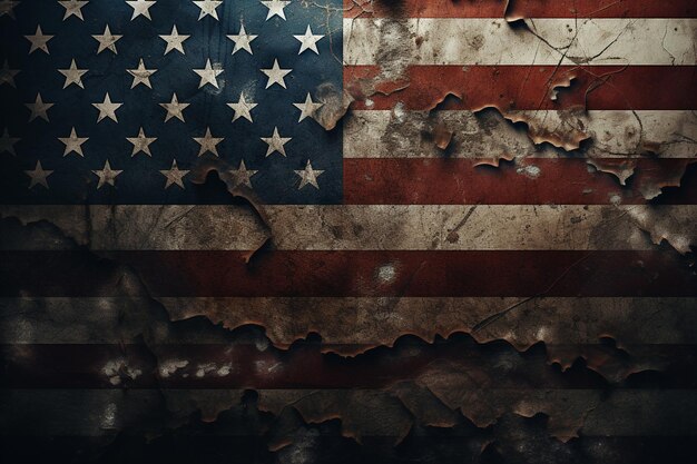 Photo cool background with american flag