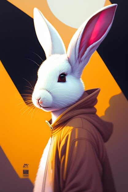 Photo cool bunny art