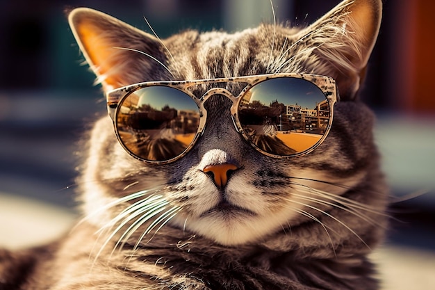 Cool Cat Photoshoot Klaar Generatieve AI