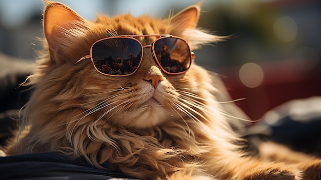 Cool Cat in Sunglasses