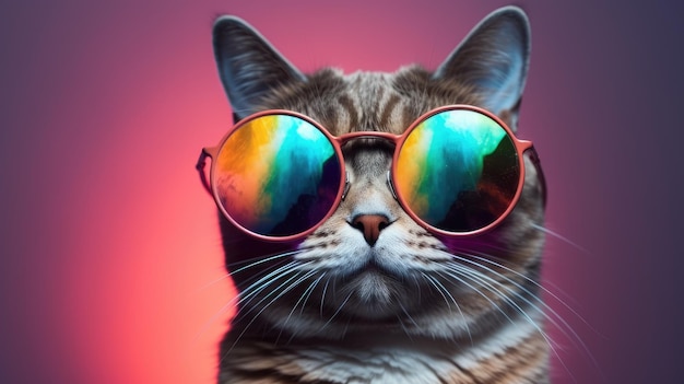 Cool cat with sunglasses