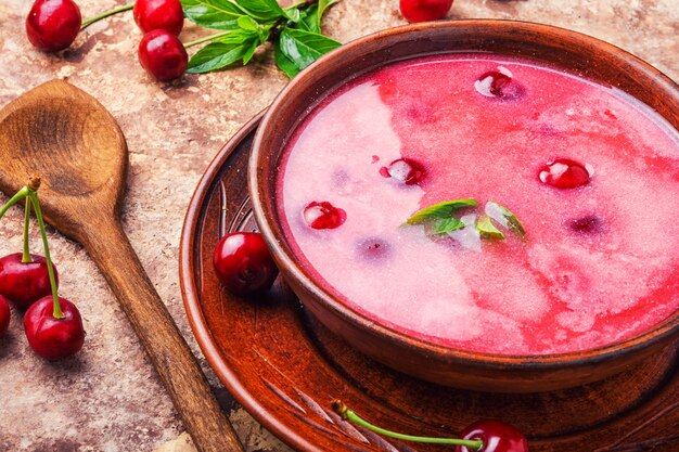 Cool cherry soup