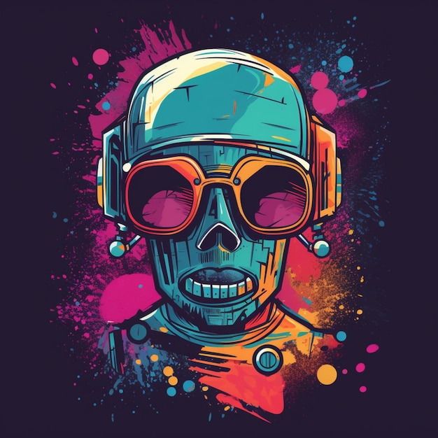 cool and colorful robot design