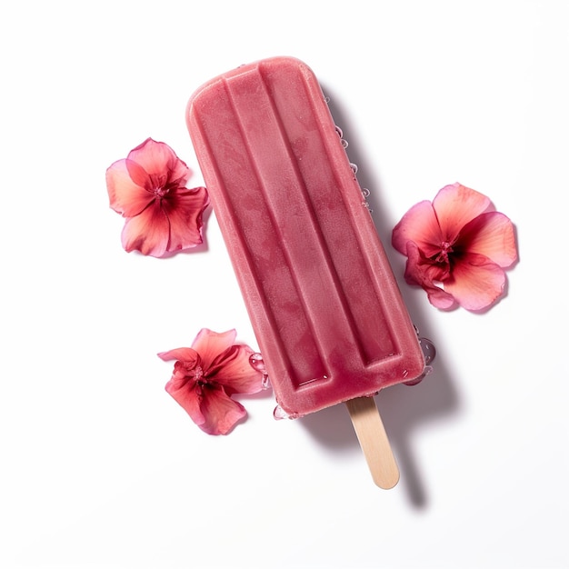 Photo a cool and creamy popsicles dessert to savor on a hot day