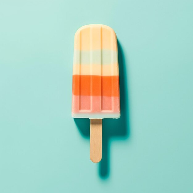 Photo a cool and creamy popsicles dessert to savor on a hot day