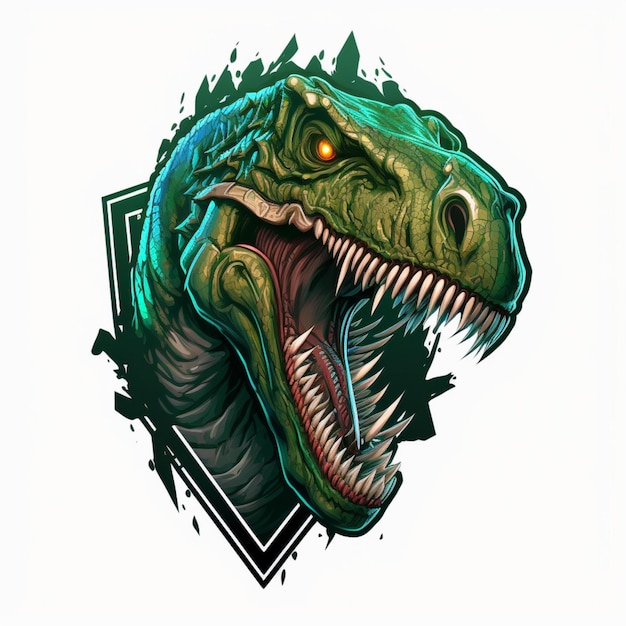 cool dinosaur logo vector illustration