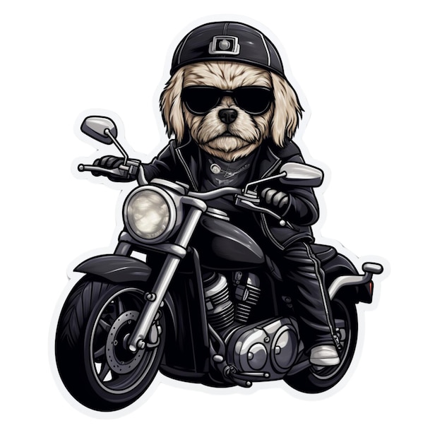 cool dog rides motorcycle