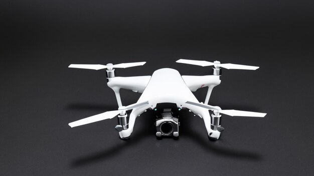 Cool drone on black background