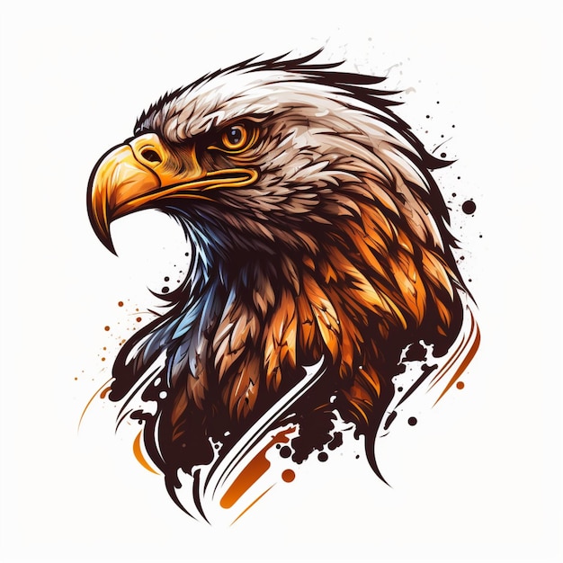 cool eagle logo vector illustration