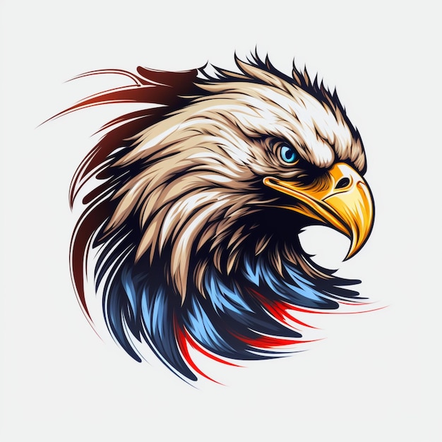 cool eagle logo vector illustration