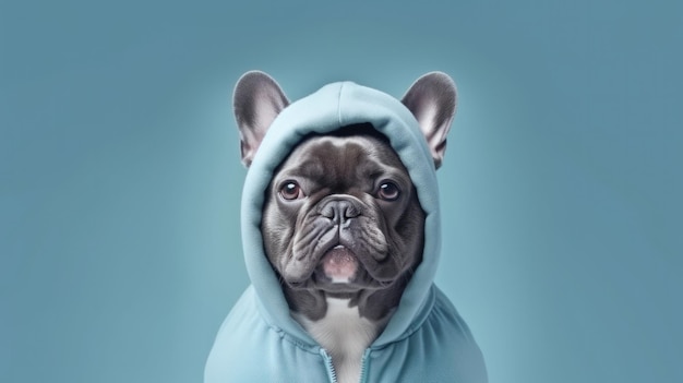 Cool french bulldog Illustration AI GenerativexA