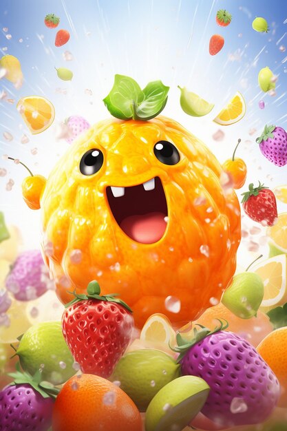 Cool fruit character