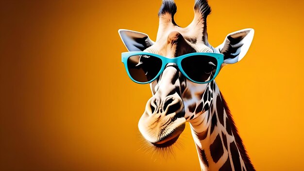 Cool grappige giraffe personage in zonnebril wild jungle dier portret