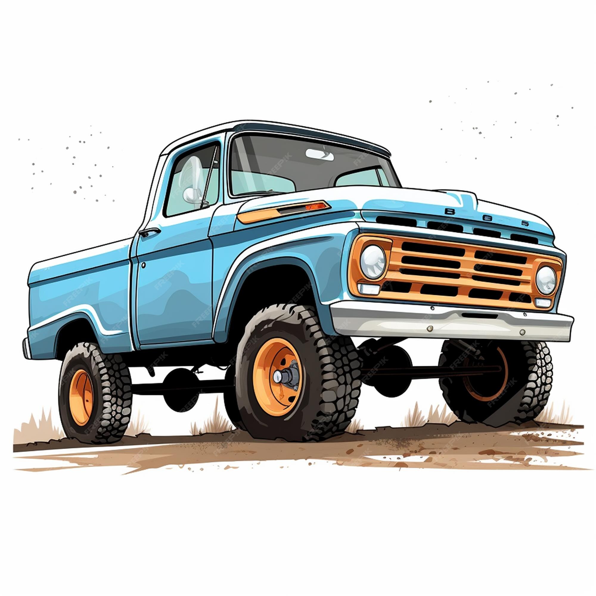 Cool lifted truck drawings christmas tree truck drawing cars 3 drawing