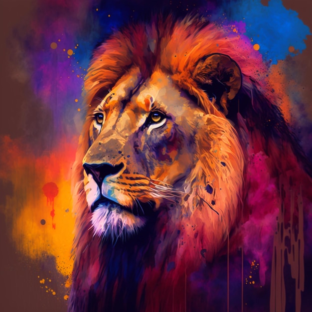 Cool lion illustration design