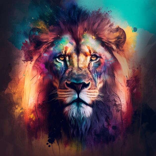 Cool lion illustration design
