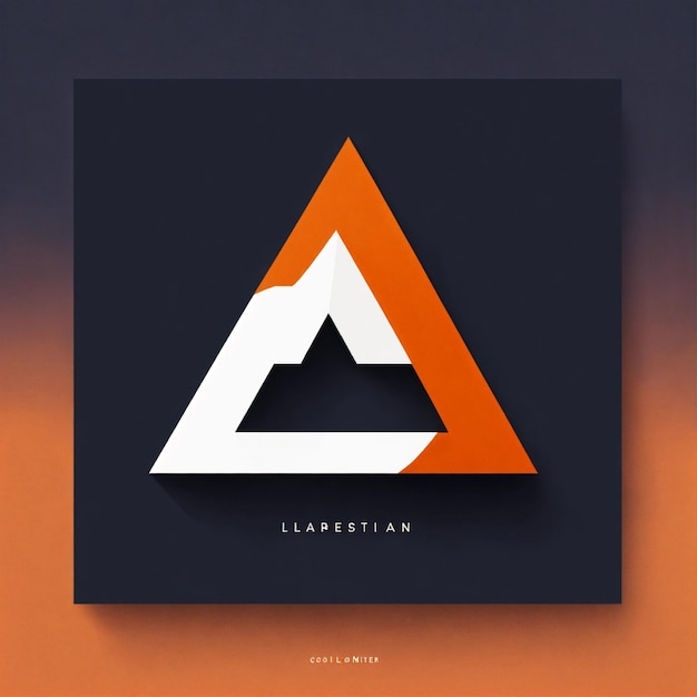 a cool minimalist flat logo using the letter L in